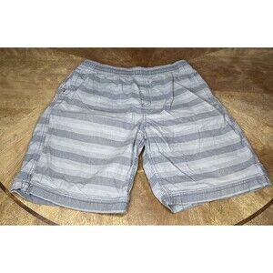 Eddie Bauer Shorts Sz Medium Gray Striped 100% Cotton Men Unlined Shorts Stretch